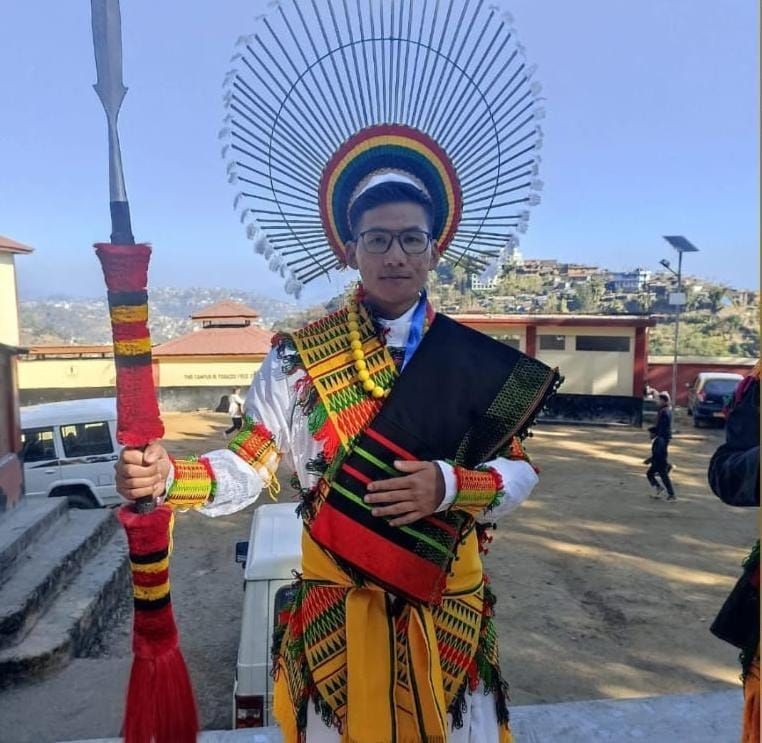 Rev Fr Pelevito Patrick Kipfe SJ after being ordained as a catholic Priest at St Paul School ground, Phesama on January 3. (Morung Photo)